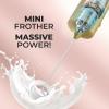 imagePowerful Milk Frother Wand  Mini ampamp Mighty Handheld Drink Mixer  Portable Coffee Frother For Latte Cappuccino Matcha Hot Chocolate Creamer  PinkGold