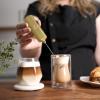 imagePowerful Milk Frother Wand  Mini ampamp Mighty Handheld Drink Mixer  Portable Coffee Frother For Latte Cappuccino Matcha Hot Chocolate Creamer  PinkGold