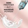 imagePowerful Milk Frother Wand  Mini ampamp Mighty Handheld Drink Mixer  Portable Coffee Frother For Latte Cappuccino Matcha Hot Chocolate Creamer  PinkGraphite
