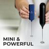 imagePowerful Milk Frother Wand  Mini ampamp Mighty Handheld Drink Mixer  Portable Coffee Frother For Latte Cappuccino Matcha Hot Chocolate Creamer  PinkIndigo