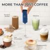 imagePowerful Milk Frother Wand  Mini ampamp Mighty Handheld Drink Mixer  Portable Coffee Frother For Latte Cappuccino Matcha Hot Chocolate Creamer  PinkIndigo