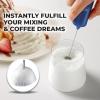 imagePowerful Milk Frother Wand  Mini ampamp Mighty Handheld Drink Mixer  Portable Coffee Frother For Latte Cappuccino Matcha Hot Chocolate Creamer  PinkIndigo