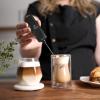 imagePowerful Milk Frother Wand  Mini ampamp Mighty Handheld Drink Mixer  Portable Coffee Frother For Latte Cappuccino Matcha Hot Chocolate Creamer  PinkJet Black Marble