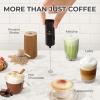 imagePowerful Milk Frother Wand  Mini ampamp Mighty Handheld Drink Mixer  Portable Coffee Frother For Latte Cappuccino Matcha Hot Chocolate Creamer  PinkJet Black Marble