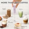 imagePowerful Milk Frother Wand  Mini ampamp Mighty Handheld Drink Mixer  Portable Coffee Frother For Latte Cappuccino Matcha Hot Chocolate Creamer  PinkLilac