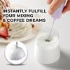 imagePowerful Milk Frother Wand  Mini ampamp Mighty Handheld Drink Mixer  Portable Coffee Frother For Latte Cappuccino Matcha Hot Chocolate Creamer  PinkLilac