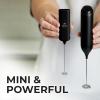imagePowerful Milk Frother Wand  Mini ampamp Mighty Handheld Drink Mixer  Portable Coffee Frother For Latte Cappuccino Matcha Hot Chocolate Creamer  PinkMidnight Black