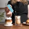 imagePowerful Milk Frother Wand  Mini ampamp Mighty Handheld Drink Mixer  Portable Coffee Frother For Latte Cappuccino Matcha Hot Chocolate Creamer  PinkMint