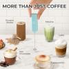 imagePowerful Milk Frother Wand  Mini ampamp Mighty Handheld Drink Mixer  Portable Coffee Frother For Latte Cappuccino Matcha Hot Chocolate Creamer  PinkMint
