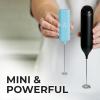 imagePowerful Milk Frother Wand  Mini ampamp Mighty Handheld Drink Mixer  Portable Coffee Frother For Latte Cappuccino Matcha Hot Chocolate Creamer  PinkMint