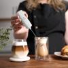 imagePowerful Milk Frother Wand  Mini ampamp Mighty Handheld Drink Mixer  Portable Coffee Frother For Latte Cappuccino Matcha Hot Chocolate Creamer  PinkQuartz
