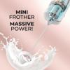 imagePowerful Milk Frother Wand  Mini ampamp Mighty Handheld Drink Mixer  Portable Coffee Frother For Latte Cappuccino Matcha Hot Chocolate Creamer  PinkQuartz