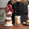 imagePowerful Milk Frother Wand  Mini ampamp Mighty Handheld Drink Mixer  Portable Coffee Frother For Latte Cappuccino Matcha Hot Chocolate Creamer  PinkRaspberry Pink