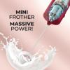 imagePowerful Milk Frother Wand  Mini ampamp Mighty Handheld Drink Mixer  Portable Coffee Frother For Latte Cappuccino Matcha Hot Chocolate Creamer  PinkRaspberry Pink
