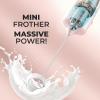 imagePowerful Milk Frother Wand  Mini ampamp Mighty Handheld Drink Mixer  Portable Coffee Frother For Latte Cappuccino Matcha Hot Chocolate Creamer  PinkRose Quartz