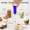 imagePowerful Milk Frother Wand  Mini ampamp Mighty Handheld Drink Mixer  Portable Coffee Frother For Latte Cappuccino Matcha Hot Chocolate Creamer  PinkRoyal Blue