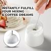 imagePowerful Milk Frother Wand  Mini ampamp Mighty Handheld Drink Mixer  Portable Coffee Frother For Latte Cappuccino Matcha Hot Chocolate Creamer  PinkRose Quartz
