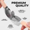 imageZulay Comfort Grip Garlic Press  Garlic Mincer Tool  Garlic Crusher  Garlic Press Mincer Rust Proof with Soft Ergonomic Handle Easy Clean Set with Peeler and BrushPetal Pink