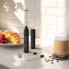 imageZulay Froth N Go Milk Frother Rechargeable  3in1 Frother Wand With Case ampamp USBC Charger  Comes With 3 Whisk Attachments for Latte Cappuccino Matcha Protein Shakes  CloudBlack Marble