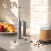imageZulay Froth N Go Milk Frother Rechargeable  3in1 Frother Wand With Case ampamp USBC Charger  Comes With 3 Whisk Attachments for Latte Cappuccino Matcha Protein Shakes  CloudShiny Silver