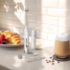 imageZulay Froth N Go Milk Frother Rechargeable  3in1 Frother Wand With Case ampamp USBC Charger  Comes With 3 Whisk Attachments for Latte Cappuccino Matcha Protein Shakes  CloudWhite Marble