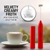 imageZulay Froth N Go Milk Frother Rechargeable  3in1 Frother Wand With Case ampamp USBC Charger  Comes With 3 Whisk Attachments for Latte Cappuccino Matcha Protein Shakes  CloudCardinal Red