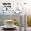 imageZulay Froth N Go Milk Frother Rechargeable  3in1 Frother Wand With Case ampamp USBC Charger  Comes With 3 Whisk Attachments for Latte Cappuccino Matcha Protein Shakes  CloudShiny Silver