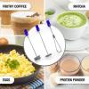 imageZulay Froth N Go Milk Frother Rechargeable  3in1 Frother Wand With Case ampamp USBC Charger  Comes With 3 Whisk Attachments for Latte Cappuccino Matcha Protein Shakes  CloudBlue