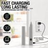 imageZulay Froth N Go Milk Frother Rechargeable  3in1 Frother Wand With Case ampamp USBC Charger  Comes With 3 Whisk Attachments for Latte Cappuccino Matcha Protein Shakes  CloudShiny Silver