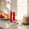 imageZulay Froth N Go Milk Frother Rechargeable  3in1 Frother Wand With Case ampamp USBC Charger  Comes With 3 Whisk Attachments for Latte Cappuccino Matcha Protein Shakes  CloudCardinal Red