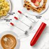 imageZulay Froth N Go Milk Frother Rechargeable  3in1 Frother Wand With Case ampamp USBC Charger  Comes With 3 Whisk Attachments for Latte Cappuccino Matcha Protein Shakes  CloudCardinal Red