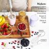 imageZulay Immersion Blender Handheld  800 Watt Hand Blender With HighPower Turbo Mode  Durable Stick Blender With UltraSharp Stainless Steel Blades For Effortless Blending  BlackCardinal Red