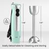 imageZulay Immersion Blender Handheld  800 Watt Hand Blender With HighPower Turbo Mode  Durable Stick Blender With UltraSharp Stainless Steel Blades For Effortless Blending  BlackCaribbean Aqua