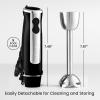 imageZulay Immersion Blender Handheld  800 Watt Hand Blender With HighPower Turbo Mode  Durable Stick Blender With UltraSharp Stainless Steel Blades For Effortless Blending  BlackMatte Black