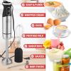 imageZulay Immersion Blender Handheld  800 Watt Hand Blender With HighPower Turbo Mode  Durable Stick Blender With UltraSharp Stainless Steel Blades For Effortless Blending  BlackMatte Black