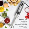 imageZulay Immersion Blender Handheld  800 Watt Hand Blender With HighPower Turbo Mode  Durable Stick Blender With UltraSharp Stainless Steel Blades For Effortless Blending  BlackGray