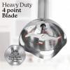 imageZulay Immersion Blender Handheld  800 Watt Hand Blender With HighPower Turbo Mode  Durable Stick Blender With UltraSharp Stainless Steel Blades For Effortless Blending  BlackCaribbean Aqua