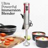 imageZulay Immersion Blender Handheld  800 Watt Hand Blender With HighPower Turbo Mode  Durable Stick Blender With UltraSharp Stainless Steel Blades For Effortless Blending  BlackCardinal Red