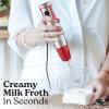 imageZulay Immersion Blender Handheld  800 Watt Hand Blender With HighPower Turbo Mode  Durable Stick Blender With UltraSharp Stainless Steel Blades For Effortless Blending  BlackCardinal Red