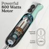 imageZulay Immersion Blender Handheld  800 Watt Hand Blender With HighPower Turbo Mode  Durable Stick Blender With UltraSharp Stainless Steel Blades For Effortless Blending  BlackCaribbean Aqua