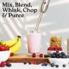 imageZulay Immersion Blender Handheld  800 Watt Hand Blender With HighPower Turbo Mode  Durable Stick Blender With UltraSharp Stainless Steel Blades For Effortless Blending  BlackCardinal Red