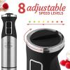 imageZulay Immersion Blender Handheld  800 Watt Hand Blender With HighPower Turbo Mode  Durable Stick Blender With UltraSharp Stainless Steel Blades For Effortless Blending  BlackMatte Black