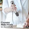 imageZulay Immersion Blender Handheld  800 Watt Hand Blender With HighPower Turbo Mode  Durable Stick Blender With UltraSharp Stainless Steel Blades For Effortless Blending  BlackGray