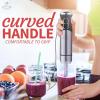 imageZulay Immersion Blender Handheld  800 Watt Hand Blender With HighPower Turbo Mode  Durable Stick Blender With UltraSharp Stainless Steel Blades For Effortless Blending  BlackMatte Black