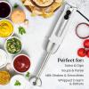 imageZulay Immersion Blender Handheld  800 Watt Hand Blender With HighPower Turbo Mode  Durable Stick Blender With UltraSharp Stainless Steel Blades For Effortless Blending  BlackWhite