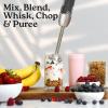 imageZulay Immersion Blender Handheld  800 Watt Hand Blender With HighPower Turbo Mode  Durable Stick Blender With UltraSharp Stainless Steel Blades For Effortless Blending  BlackGray