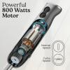 imageZulay Immersion Blender Handheld  800 Watt Hand Blender With HighPower Turbo Mode  Durable Stick Blender With UltraSharp Stainless Steel Blades For Effortless Blending  BlackGray