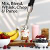 imageZulay Immersion Blender Handheld  800 Watt Hand Blender With HighPower Turbo Mode  Durable Stick Blender With UltraSharp Stainless Steel Blades For Effortless Blending  BlackMatte Black