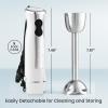 imageZulay Immersion Blender Handheld  800 Watt Hand Blender With HighPower Turbo Mode  Durable Stick Blender With UltraSharp Stainless Steel Blades For Effortless Blending  BlackWhite