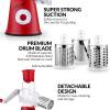 imageZulay Kitchen Rotary Cheese Grater 5 Blade Cheese Shredder  Manual Hand Crank Cheese Grater With Reinforced Suction ampamp 5 Interchangeable Drums  Easy to Use Vegetable Chopper Round Mandoline SlicerElegant Candy